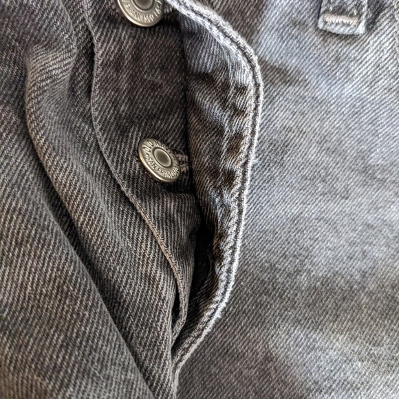 Old Navy High-Rise Slouchy Straight Womens Jeans Size 2 black  Button Fly - Picture 5 of 6